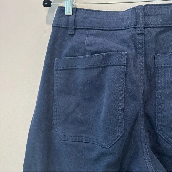 Everlane The Utility Barrel Pant Jean Cotton Twill Navy Blue High Rise 4 Panel - Picture 9 of 16